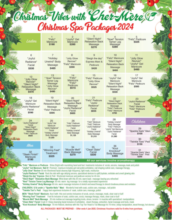 Christmas Spa Packages 2024